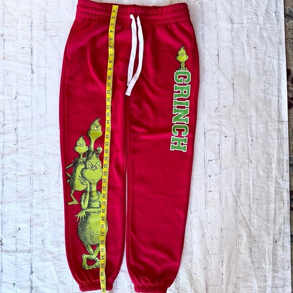 NWOT Junior’s Medium (7/9) Dr. Seuss The Grinch Sweatpants - Picture 7 of 8